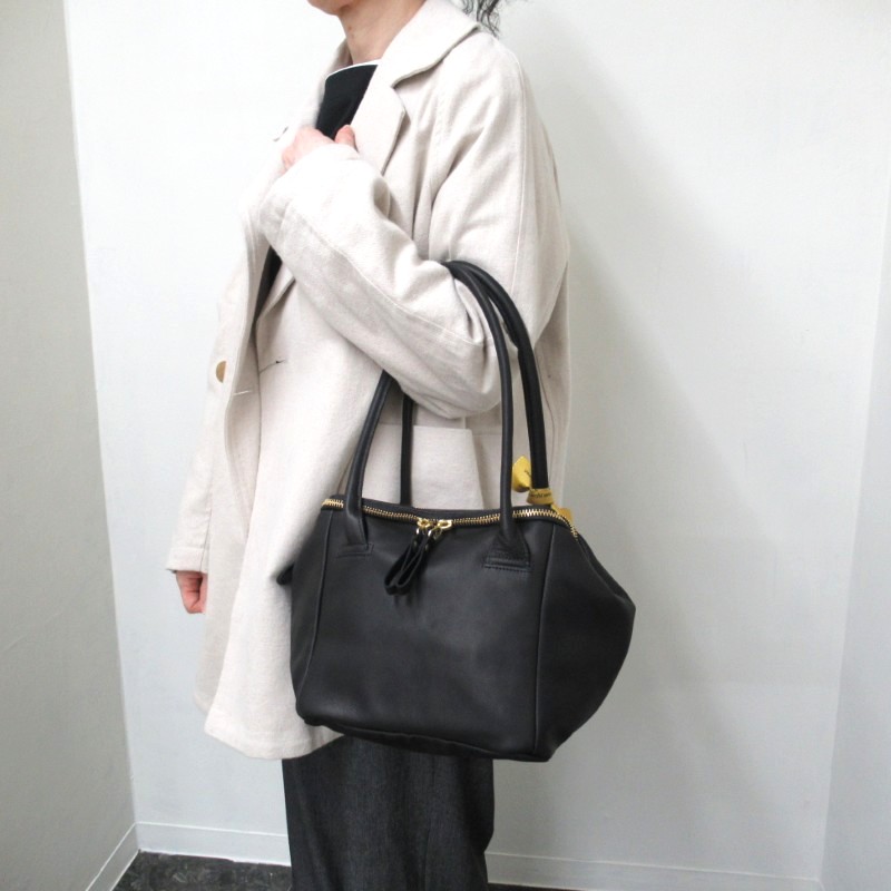 Ampersand  ZIPレザーボストンバッグ BK 【日本製】